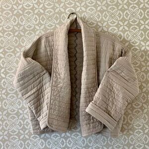 Handmade Quilted Tan Women's Jacket